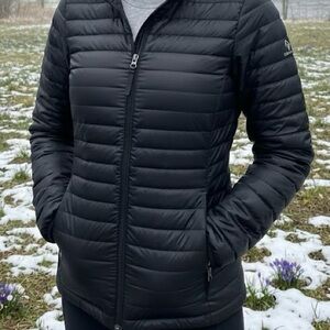 Eddie Bauer EB 700 Black Down Filled Travex Packable Puffer Jacket Spring Coat